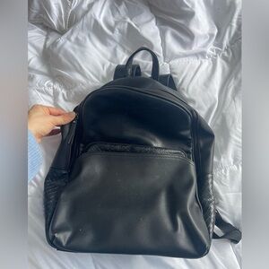 Black Leather Backpack
